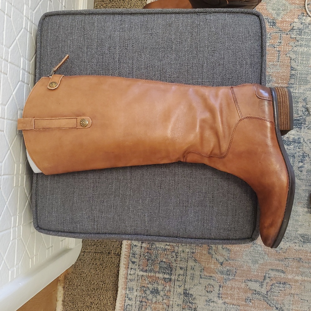 Sam Edelman Penny Tall Riding Boots Leather- Cognac Size 9.5 - Picture 5 of 16